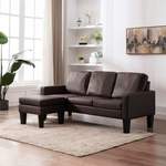 2/3-Sitzer Sofa von vidaXL, in der Farbe Braun, aus Kunstleder, Vorschaubild