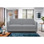 2/3-Sitzer Sofa von Stylefy, in der Farbe Grau, aus Velours, andere Perspektive, Vorschaubild