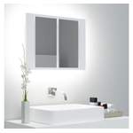 Bad-Spiegelschrank von VIDAXL, in der Farbe Weiss, aus Holzwerkstoff, andere Perspektive, Vorschaubild