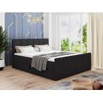 Boxspringbett von Sofnet, in der Farbe Schwarz, aus Webstoff, andere Perspektive, Vorschaubild