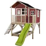 Gartenhaus von EXIT Toys, in der Farbe Rot, aus Holz, andere Perspektive, Vorschaubild
