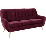 2/3-Sitzer Sofa, in der Farbe Rot, aus Holzwerkstoff, andere Perspektive, Vorschaubild