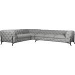 Chesterfieldsofa von Leonique, in der Farbe Silber, aus Teilmassiv, andere Perspektive, Vorschaubild