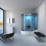 Dusch von Home Deluxe, in der Farbe Schwarz, aus Sicherheitsglas, andere Perspektive, Vorschaubild