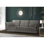 2/3-Sitzer Sofa von Leonique, in der Farbe Grau, aus Samtstoff, andere Perspektive, Vorschaubild
