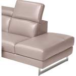 Ecksofa von Egoitaliano, in der Farbe Beige, aus Leder, andere Perspektive, Vorschaubild