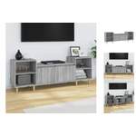 TV-Lowboard von VIDAXL, in der Farbe Grau, aus Holzwerkstoff, andere Perspektive, Vorschaubild