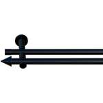 Gardinenstange von indeko, in der Farbe Schwarz, aus Metall, andere Perspektive, Vorschaubild