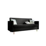 2/3-Sitzer Sofa von Stylefy, in der Farbe Schwarz, aus Kunstleder, andere Perspektive, Vorschaubild