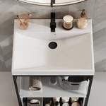 Waschbeckenunterschrank von evineo, in der Farbe Weiss, Vorschaubild