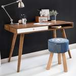 Schreibtisch von Wohnling, in der Farbe Braun, aus Massivholz, andere Perspektive, Vorschaubild