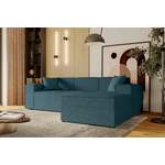 Ecksofa von Stylefy, in der Farbe Blau, aus Strukturstoff, andere Perspektive, Vorschaubild