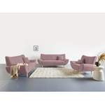 Sofagarnitur von home affaire, in der Farbe Rosa, aus Holzwerkstoff, andere Perspektive, Vorschaubild