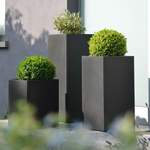 Pflanzenkübel von Jan Kurtz, in der Farbe Schwarz, aus Pulverbeschichtet, andere Perspektive, Vorschaubild