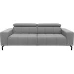 2/3-Sitzer Sofa von DOMO collection, in der Farbe Grau, aus Echtleder, Vorschaubild