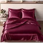 Bettwäsche-Garnitur von Cozyor, in der Farbe Rot, aus Satin, andere Perspektive, Vorschaubild