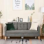 2/3-Sitzer Sofa von HOMCOM, in der Farbe Grau, aus Stoff, andere Perspektive, Vorschaubild