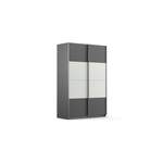 Schwebetürenschrank von Rauch, in der Farbe Grau, aus Glas, andere Perspektive, Vorschaubild