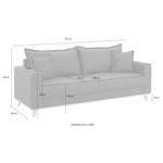 2/3-Sitzer Sofa von home affaire, in der Farbe Braun, aus Webstoff, andere Perspektive, Vorschaubild