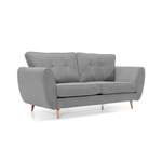 2/3-Sitzer Sofa von Stylefy, in der Farbe Grau, aus Velours, andere Perspektive, Vorschaubild