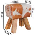 Sitzhocker von Wohnling, aus Massivholz, andere Perspektive, Vorschaubild