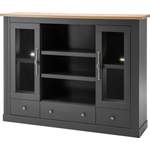 Highboard von home affaire, in der Farbe Grau, aus Metall, andere Perspektive, Vorschaubild