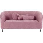 2/3-Sitzer Sofa von Leonique, in der Farbe Rosa, aus Bouclé, andere Perspektive, Vorschaubild