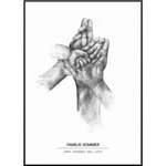 Watercolor Hands der Marke My Fam Poster I Individuelle Familienposter