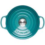 Topf von Le Creuset, in der Farbe Grün, aus Edelstahl, andere Perspektive, Vorschaubild