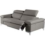 2/3-Sitzer Sofa von Nicoletti Home, in der Farbe Silber, aus Leder, andere Perspektive, Vorschaubild