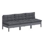 2/3-Sitzer Sofa von vidaXL, in der Farbe Grau, aus Holz, andere Perspektive, Vorschaubild