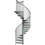 Treppe von Minka, in der Farbe Grau, aus Pulverbeschichtet, Vorschaubild