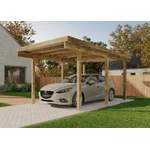 Carport von Alpholz, in der Farbe Beige, aus Holz, andere Perspektive, Vorschaubild