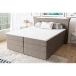 Boxspringbett von Stylefy, in der Farbe Beige, aus Velours, andere Perspektive, Vorschaubild