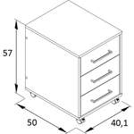 Rollcontainer von Tchibo, in der Farbe Schwarz, aus Metall, andere Perspektive, Vorschaubild