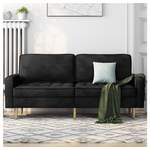 2/3-Sitzer Sofa von Yaheetech, in der Farbe Schwarz, aus Massivholz, andere Perspektive, Vorschaubild