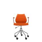 Bürostuhl von Kartell, in der Farbe Orange, aus Polyester, andere Perspektive, Vorschaubild