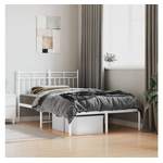 Metallbett von furnicato, in der Farbe Weiss, aus Metall, andere Perspektive, Vorschaubild