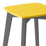 Sitzhocker von Life Meubles, in der Farbe Gelb, aus Massivholz, andere Perspektive, Vorschaubild