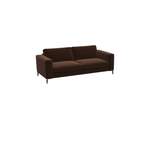 2/3-Sitzer Sofa von FLEXLUX, in der Farbe Braun, aus Velvet, andere Perspektive, Vorschaubild