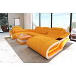 Wohnlandschaft von Sofa Dreams, in der Farbe Orange, aus Strukturstoff, andere Perspektive, Vorschaubild