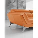 Sofagarnitur von Egoitaliano, in der Farbe Orange, aus Leder, andere Perspektive, Vorschaubild