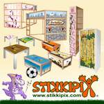 Kinderhochbett von Stikkipix, in der Farbe Rosa, andere Perspektive, Vorschaubild