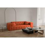 2/3-Sitzer Sofa von Fun Moebel, in der Farbe Orange, aus Velvet, andere Perspektive, Vorschaubild