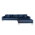 2/3-Sitzer Sofa von 4Home, in der Farbe Blau, aus Massivholz, andere Perspektive, Vorschaubild