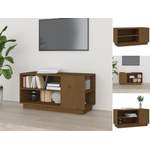 TV-Lowboard von VIDAXL, in der Farbe Braun, aus Holz, andere Perspektive, Vorschaubild