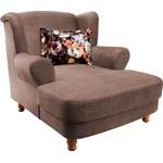 2/3-Sitzer Sofa von home affaire, in der Farbe Beige, aus Velours, andere Perspektive, Vorschaubild