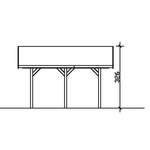 Carport von SKANHOLZ, in der Farbe Grün, aus Holz, andere Perspektive, Vorschaubild