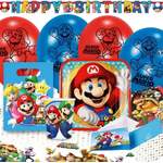 60tlg.Geschirr von Super Mario, Mehrfarbig, aus Papier, andere Perspektive, Vorschaubild