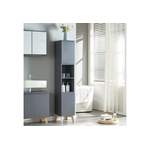 Badezimmerschrank von [EN.CASA], in der Farbe Grau, aus Kiefernholz, andere Perspektive, Vorschaubild